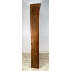 ANTICA LIBRERIA VETRINA LEGNO NOCE 2 ANTE CREDENZA PRIMI 1900 ARMADIO CRISTALLI