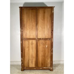 ANTICA LIBRERIA VETRINA LEGNO NOCE 2 ANTE CREDENZA PRIMI 1900 ARMADIO CRISTALLI
