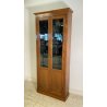 ANTICA LIBRERIA VETRINA LEGNO NOCE 2 ANTE CREDENZA PRIMI 1900 ARMADIO CRISTALLI