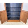 ANTICA LIBRERIA VETRINA LEGNO NOCE 2 ANTE CREDENZA PRIMI 1900 ARMADIO CRISTALLI