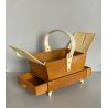 CESTINO DA CUCITO GIOCATTOLO Sarzi VINTAGE IN LEGNO E PLASTICA PORTA LAVORO '60