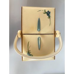 CESTINO DA CUCITO GIOCATTOLO Sarzi VINTAGE IN LEGNO E PLASTICA PORTA LAVORO '60