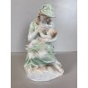 STATUINA PORCELLANA Herend 5426 FIGURA MATERNITA MOTHERHOOD 20 cm/h EPOCA 1941
