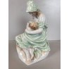 STATUINA PORCELLANA Herend 5426 FIGURA MATERNITA MOTHERHOOD 20 cm/h EPOCA 1941