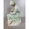 STATUINA PORCELLANA Herend 5426 FIGURA MATERNITA MOTHERHOOD 20 cm/h EPOCA 1941