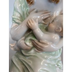 STATUINA PORCELLANA Herend 5426 FIGURA MATERNITA MOTHERHOOD 20 cm/h EPOCA 1941