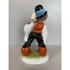 STATUINA PORCELLANA Herend 5422 FIGURA MUSICISTA di STRADA FISARMONICA 20 cm/h