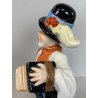 STATUINA PORCELLANA Herend 5422 FIGURA MUSICISTA di STRADA FISARMONICA 20 cm/h