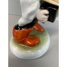 STATUINA PORCELLANA Herend 5422 FIGURA MUSICISTA di STRADA FISARMONICA 20 cm/h