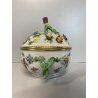 ANTICA TAZZA da BRODO CON COPERCHIO PORCELLANA SP Dresden SCENE PUTTI '800/'900