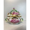 ANTICA TAZZA da BRODO CON COPERCHIO PORCELLANA SP Dresden SCENE PUTTI '800/'900