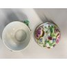 ANTICA TAZZA da BRODO CON COPERCHIO PORCELLANA SP Dresden SCENE PUTTI '800/'900