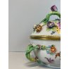 ANTICA TAZZA da BRODO CON COPERCHIO PORCELLANA SP Dresden SCENE PUTTI '800/'900