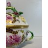 ANTICA TAZZA da BRODO CON COPERCHIO PORCELLANA SP Dresden SCENE PUTTI '800/'900