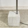 LAMPADA TERRA AD ARCO PIANTANA DESIGN ANNI 70 METALLO CROMATO MARMO FLOOR LAMP