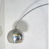LAMPADA TERRA AD ARCO PIANTANA DESIGN ANNI 70 METALLO CROMATO MARMO FLOOR LAMP