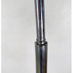 LAMPADA TERRA AD ARCO PIANTANA DESIGN ANNI 70 METALLO CROMATO MARMO FLOOR LAMP