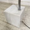 LAMPADA TERRA AD ARCO PIANTANA DESIGN ANNI 70 METALLO CROMATO MARMO FLOOR LAMP