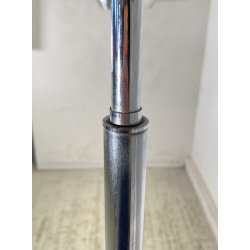LAMPADA TERRA AD ARCO PIANTANA DESIGN ANNI 70 METALLO CROMATO MARMO FLOOR LAMP