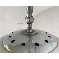 LAMPADA TERRA AD ARCO PIANTANA DESIGN ANNI 70 METALLO CROMATO MARMO FLOOR LAMP
