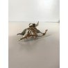 SCULTURA DA APPOGGIO RAMO FIORITO ARGENTO PUNZONATO Elthon SMALTO POLICROMO '70