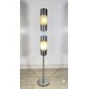 LAMPADA DA TERRA PIANTANA SPACE AGE DESIGN ANNI 70 ACCIAIO CROMATO FLOOR LAMP