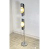 LAMPADA DA TERRA PIANTANA SPACE AGE DESIGN ANNI 70 ACCIAIO CROMATO FLOOR LAMP
