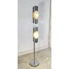 LAMPADA DA TERRA PIANTANA SPACE AGE DESIGN ANNI 70 ACCIAIO CROMATO FLOOR LAMP