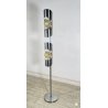 LAMPADA DA TERRA PIANTANA SPACE AGE DESIGN ANNI 70 ACCIAIO CROMATO FLOOR LAMP