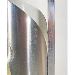 LAMPADA DA TERRA PIANTANA SPACE AGE DESIGN ANNI 70 ACCIAIO CROMATO FLOOR LAMP