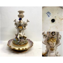 CENTROTAVOLA ALZATA TRIONFO Richard Ginori Doccia SATIRETTI PUTTI TRITONI '800