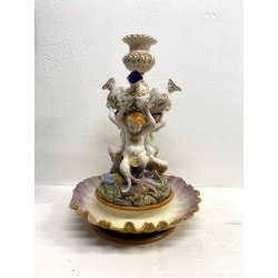 CENTROTAVOLA ALZATA TRIONFO Richard Ginori Doccia SATIRETTI PUTTI TRITONI '800