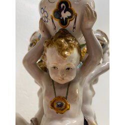 CENTROTAVOLA ALZATA TRIONFO Richard Ginori Doccia SATIRETTI PUTTI TRITONI '800