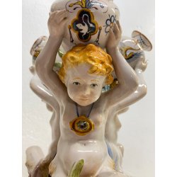 CENTROTAVOLA ALZATA TRIONFO Richard Ginori Doccia SATIRETTI PUTTI TRITONI '800