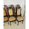 LOTTO 8 SEDIE ITALCOMMA SALA SALOTTO LEGNO FAGGIO ANNI 80 PAGLIA STILE THONET