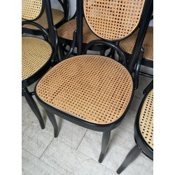 LOTTO 8 SEDIE ITALCOMMA SALA SALOTTO LEGNO FAGGIO ANNI 80 PAGLIA STILE THONET