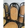LOTTO 8 SEDIE ITALCOMMA SALA SALOTTO LEGNO FAGGIO ANNI 80 PAGLIA STILE THONET