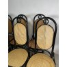 LOTTO 8 SEDIE ITALCOMMA SALA SALOTTO LEGNO FAGGIO ANNI 80 PAGLIA STILE THONET