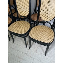 LOTTO 8 SEDIE ITALCOMMA SALA SALOTTO LEGNO FAGGIO ANNI 80 PAGLIA STILE THONET