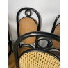 LOTTO 8 SEDIE ITALCOMMA SALA SALOTTO LEGNO FAGGIO ANNI 80 PAGLIA STILE THONET