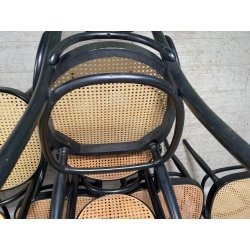 LOTTO 8 SEDIE ITALCOMMA SALA SALOTTO LEGNO FAGGIO ANNI 80 PAGLIA STILE THONET