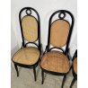 LOTTO 8 SEDIE ITALCOMMA SALA SALOTTO LEGNO FAGGIO ANNI 80 PAGLIA STILE THONET
