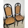 LOTTO 8 SEDIE ITALCOMMA SALA SALOTTO LEGNO FAGGIO ANNI 80 PAGLIA STILE THONET
