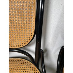 LOTTO 8 SEDIE ITALCOMMA SALA SALOTTO LEGNO FAGGIO ANNI 80 PAGLIA STILE THONET