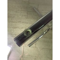TAVOLO PRANZO ROTONDO DESIGN Gastone Rinaldi ANNI 70 METALLO CROMATO VETRO ø120