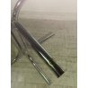 TAVOLO PRANZO ROTONDO DESIGN Gastone Rinaldi ANNI 70 METALLO CROMATO VETRO ø120