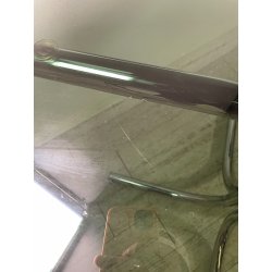 TAVOLO PRANZO ROTONDO DESIGN Gastone Rinaldi ANNI 70 METALLO CROMATO VETRO ø120