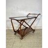 ANTICO CARRELLO PORTAVIVANDE STILE PAOLO BUFFA ANNI 50 LEGNO VETRO BAR PORTATA