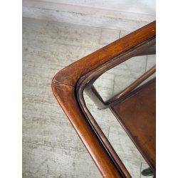 ANTICO CARRELLO PORTAVIVANDE STILE PAOLO BUFFA ANNI 50 LEGNO VETRO BAR PORTATA