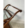 ANTICO CARRELLO PORTAVIVANDE STILE PAOLO BUFFA ANNI 50 LEGNO VETRO BAR PORTATA